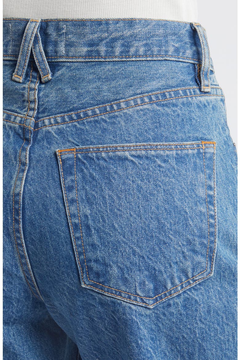 Grace High Waist Raw Hem Organic Cotton Wide Leg Jeans, Alternate, color, HEARTACHE