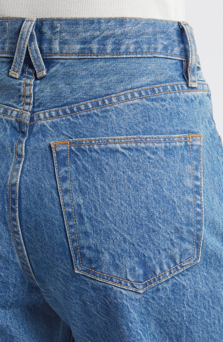 SLVRLAKE Grace High Waist Raw Hem Organic Cotton Wide Leg Jeans, Alternate, color, Heartache