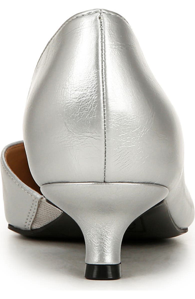 Naturalizer Gallent Half d'Orsay Pointed Toe Pump, Alternate, color, Silver