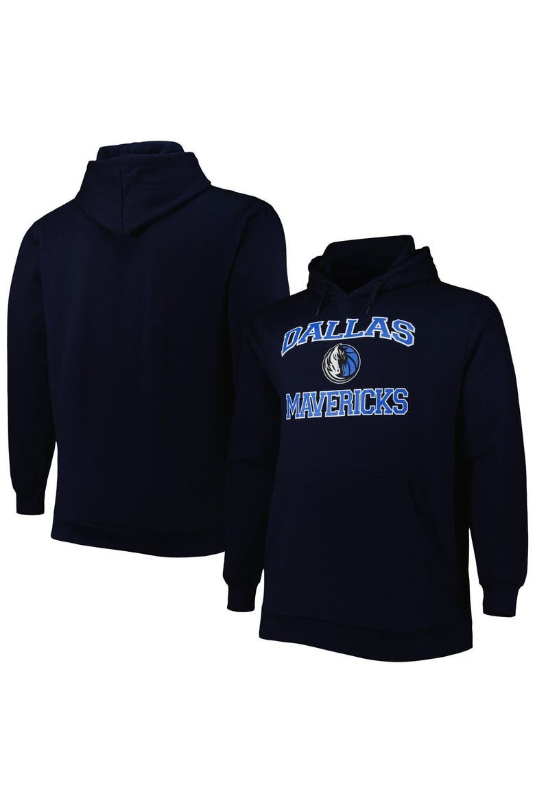 Men's Navy Dallas Mavericks Big & Tall Heart & Soul Pullover Hoodie, Alternate, color, Navy