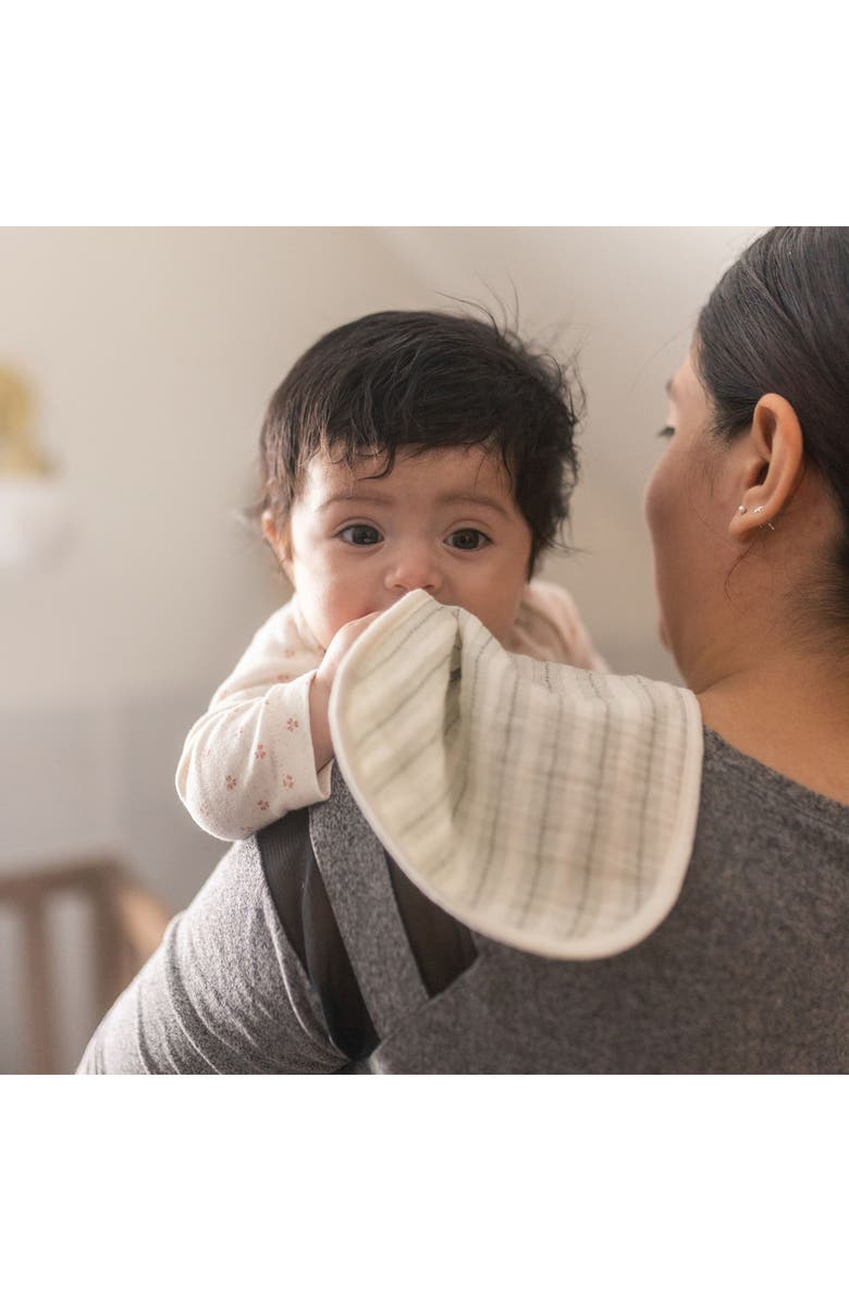 CRANE BABY 3-Pack Assorted Organic Cotton Burp Cloths Set, Alternate, color, White