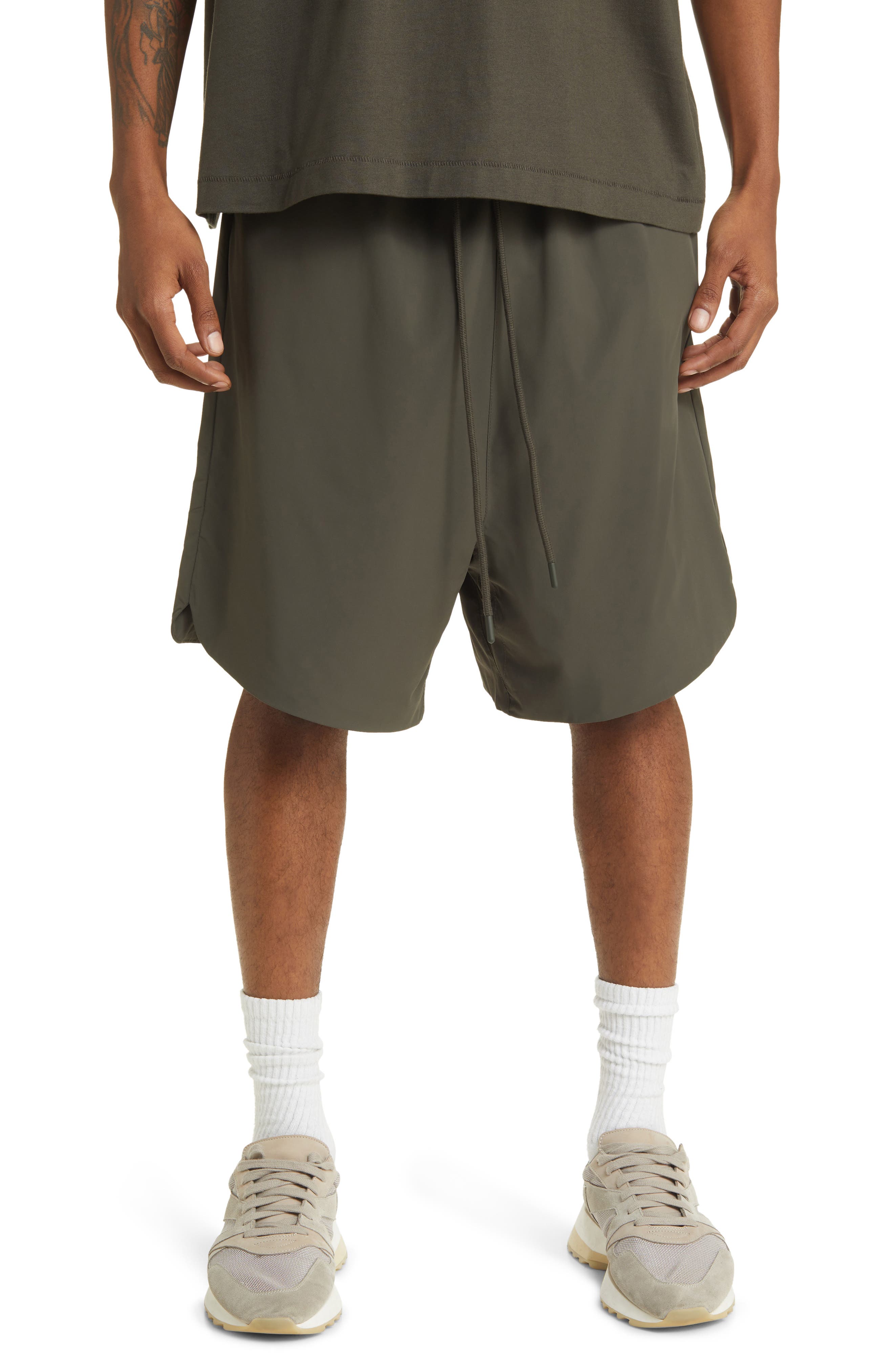 Fear of God Essentials Relaxed Stretch Nylon Shorts (Men) | Nordstrom
