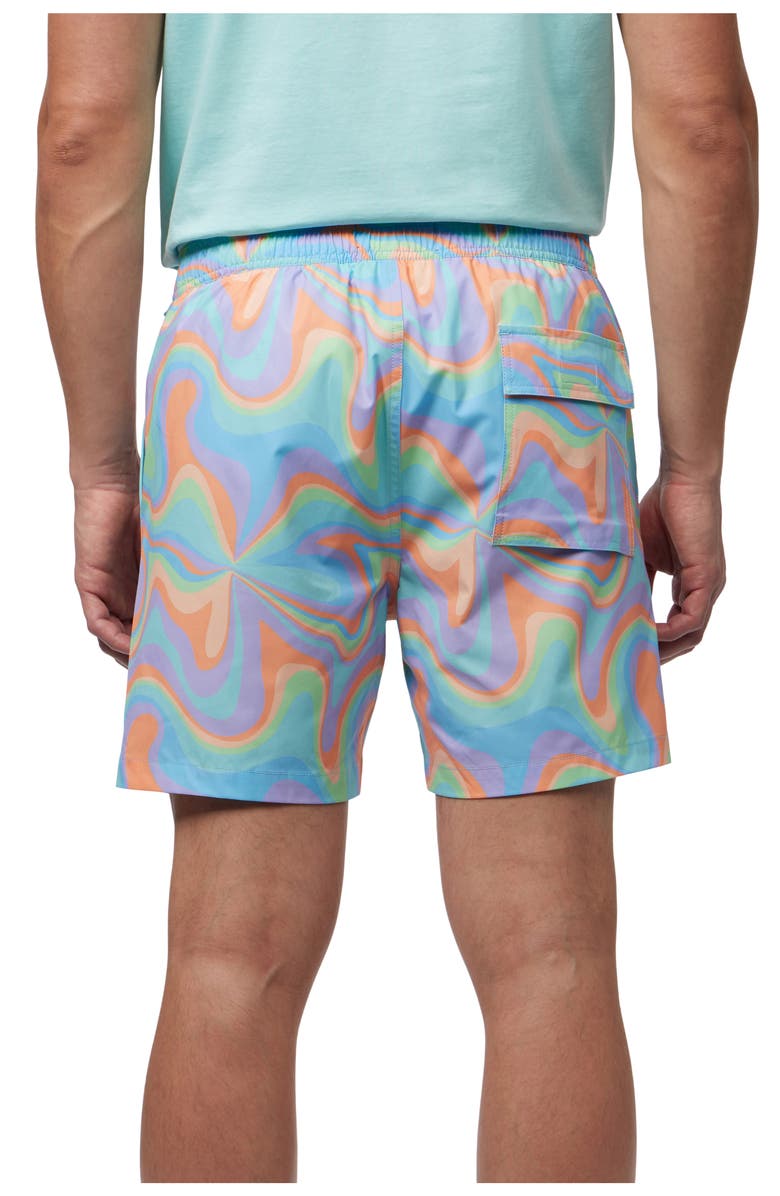 Psycho Bunny Bloomington Color Swirl Swim Trunks, Alternate, color,