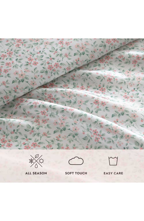 Laura Ashley Tierney Floral 200 Thread Count Satin Sheet Set In Multi