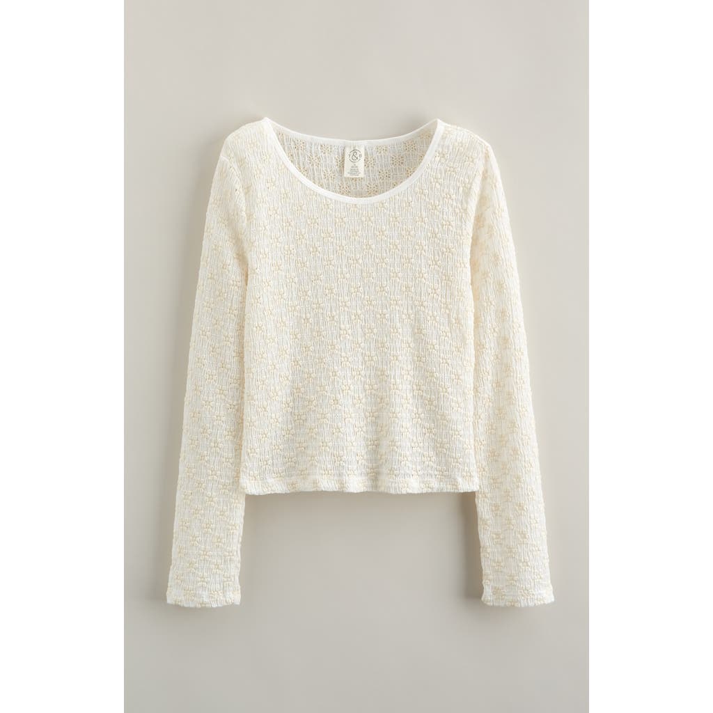 Treasure & Bond Kids' Stretch Lace Top In Neutral