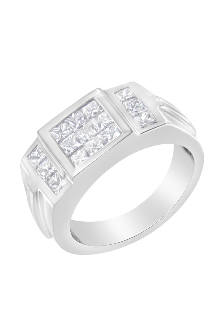Men's 14K White Gold 2.0 cttw Diamond Cluster Ring, Alternate, color, White