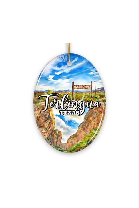 Terlingua Desert Ghost Town Oval Ornament