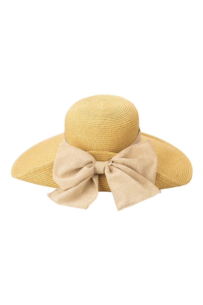 Ultrabraid Floppy Straw Sun Hat, Main, color, LINEN