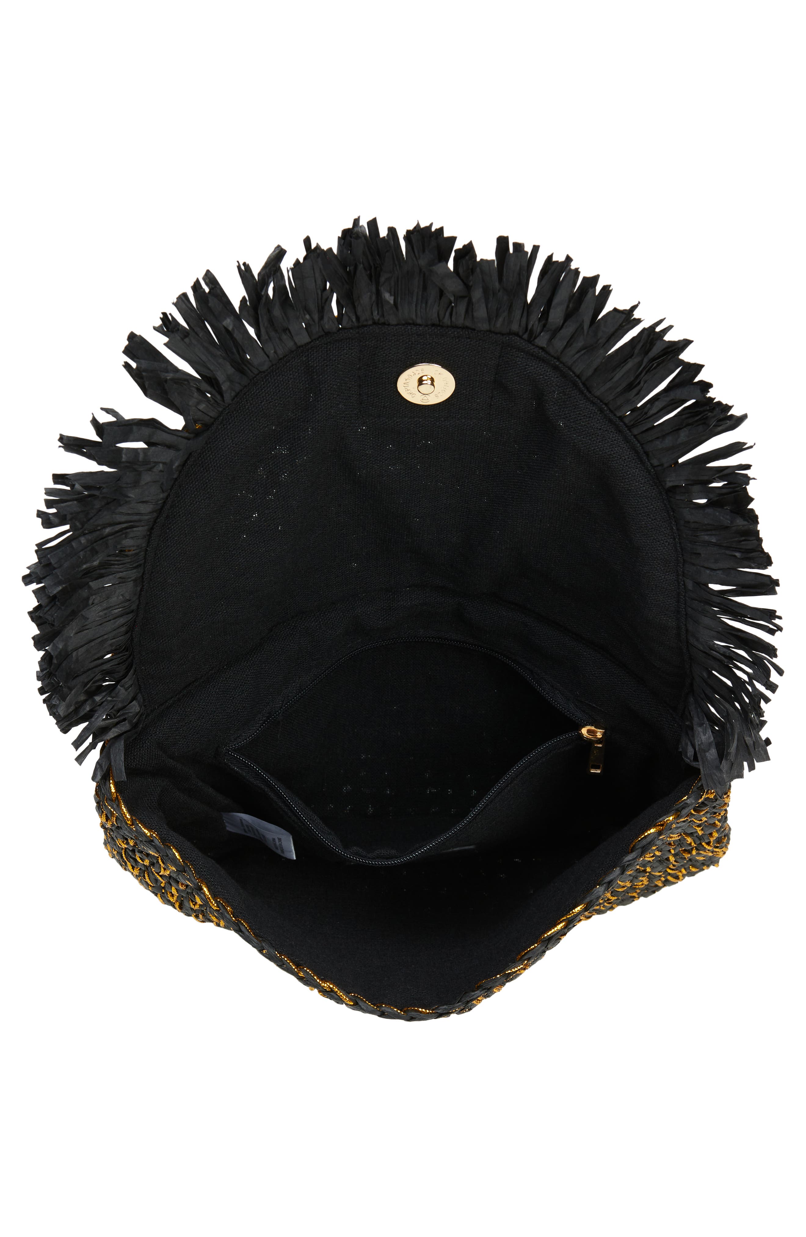 Riley Clutch, Alternate, color, BLACK/ GOLD
