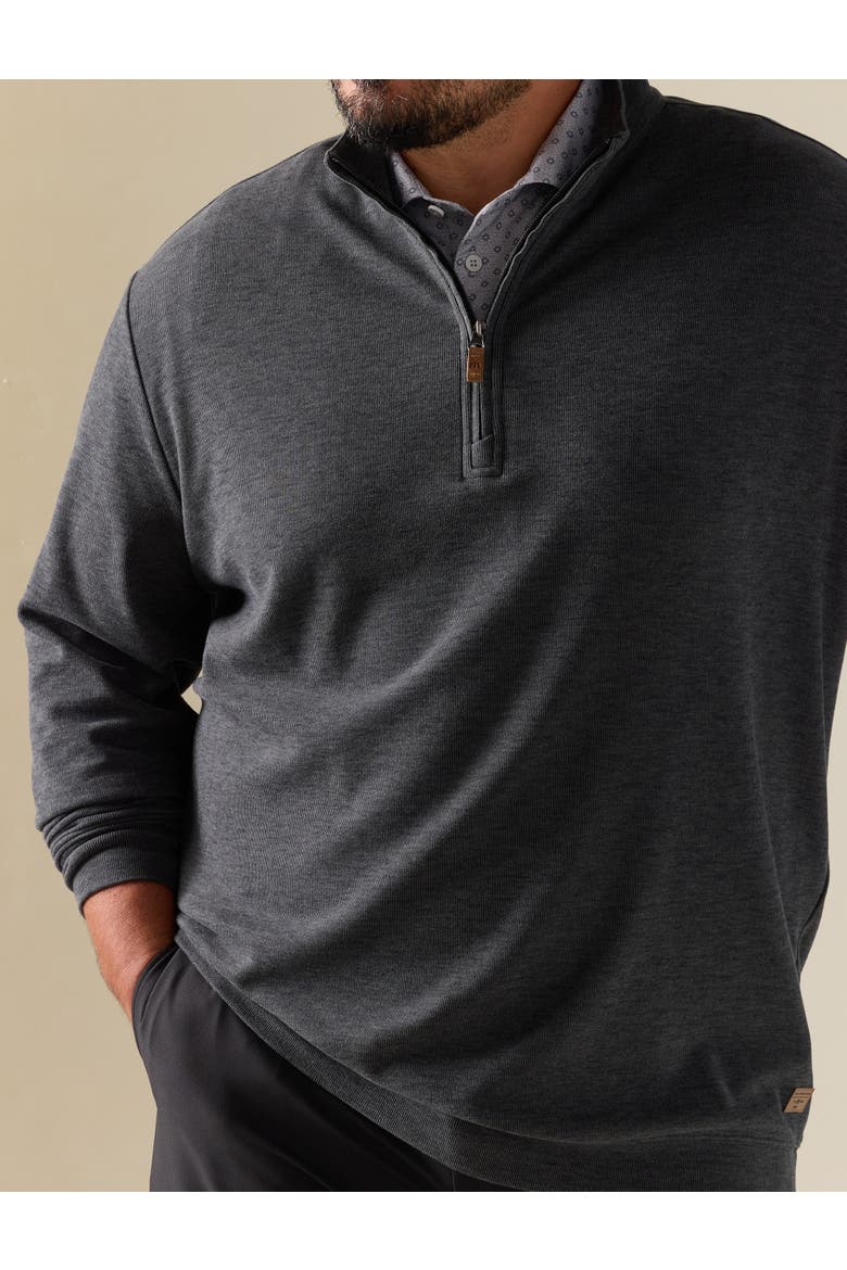 Big & Tall Cloud 1/4-Zip Sweater, Alternate, color, BLACK HEATHER