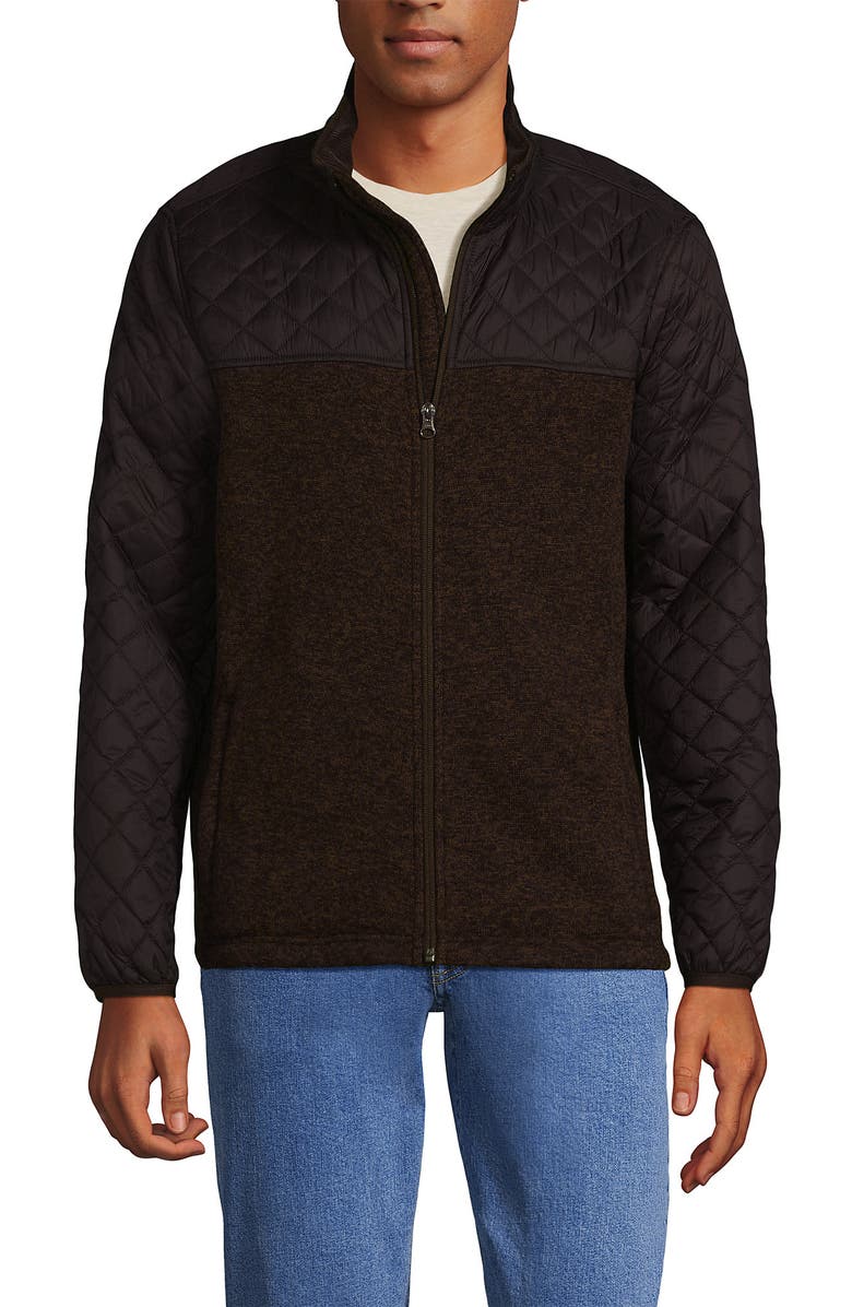 Lands' End Sweater Fleece Full Zip Jacket, Main, color, 