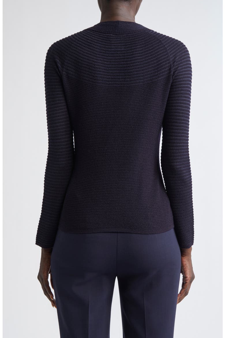 Textured Stripe Raglan Sleeve Sweater, Alternate, color, INK