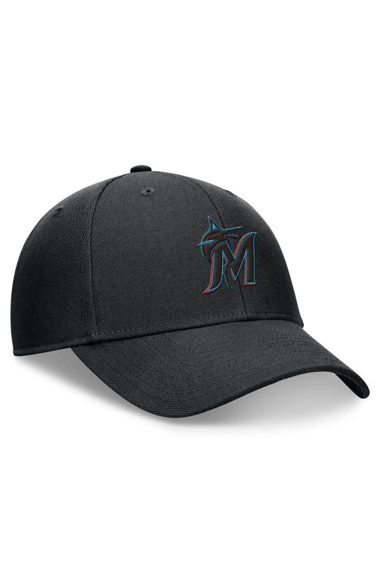 Nike Men's Nike Black Miami Marlins Club Performance Adjustable Hat, Alternate, color, Black