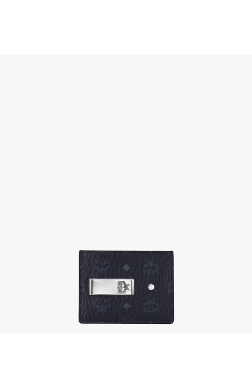 Mcm Money Clip Card Case In Black