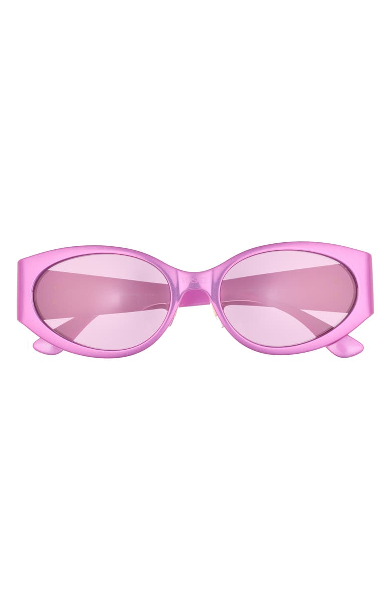 Versace 56mm Oval Sunglasses, Main, color, Violet