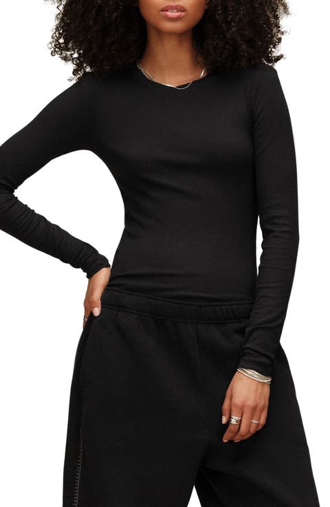 Aidelene Long Sleeved Ribbed Tee