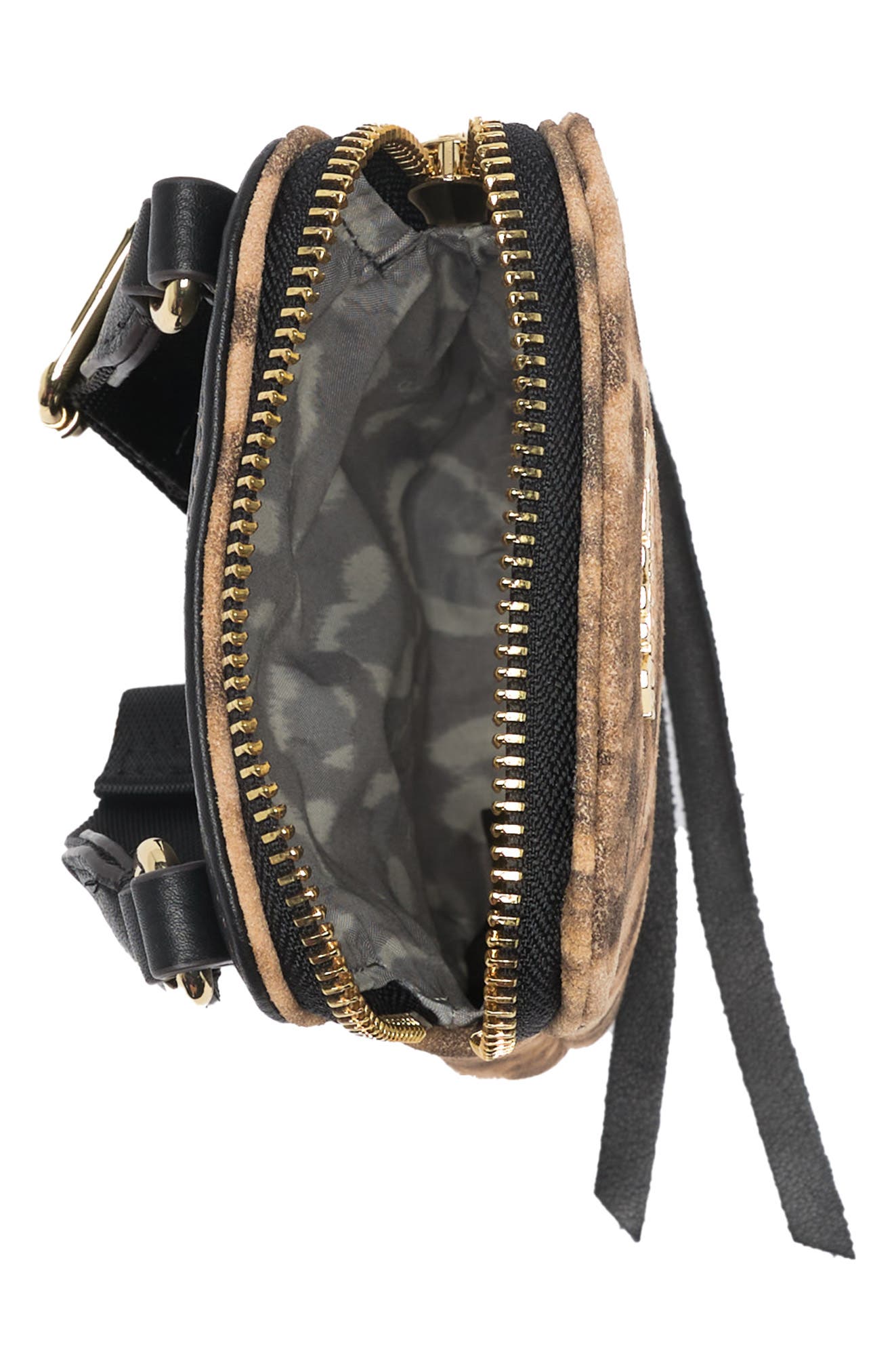 KESTENBERG Capri Genuine Calf Hair Crossbody, Alternate, color, AMAZON LEOPARD