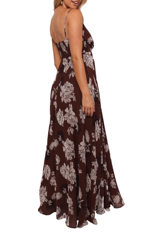 Petal And Pup Petal & Pup Madilyn Print Sleeveless Maxi Dress In Brown