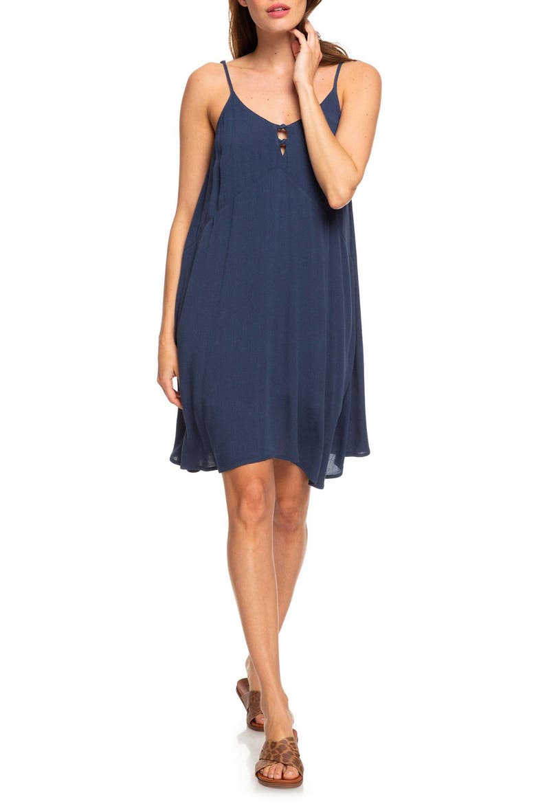Full Bloom Swing Dress, Main, color, MOOD INDIGO