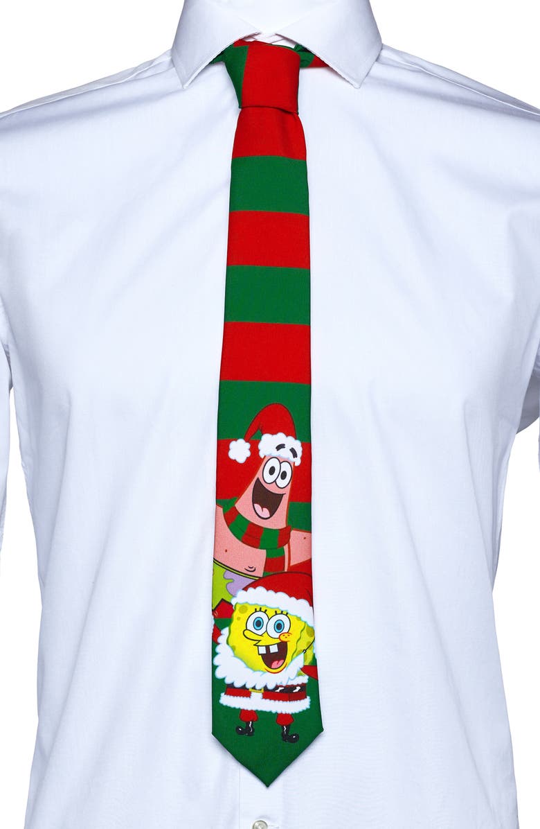 OppoSuits SpongeBob<sup>®</sup> Christmas Tie, Alternate, color, Green Multi