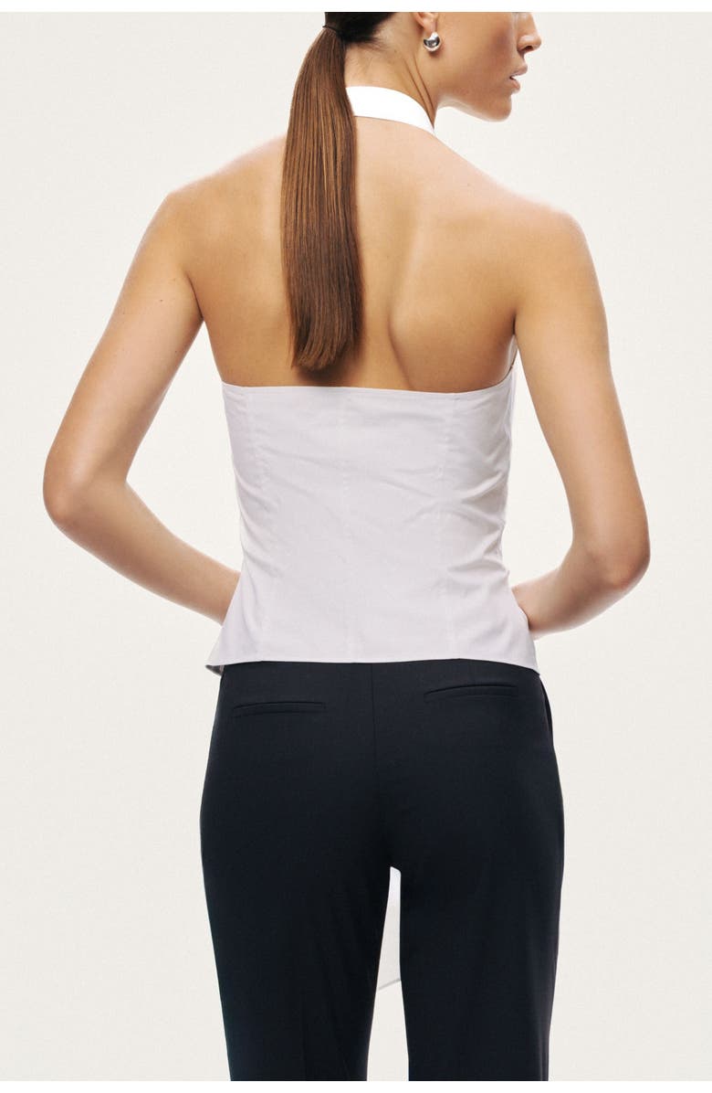 Nocturne Halter Neck Tie Detail Blouse, Alternate, color, Ivory