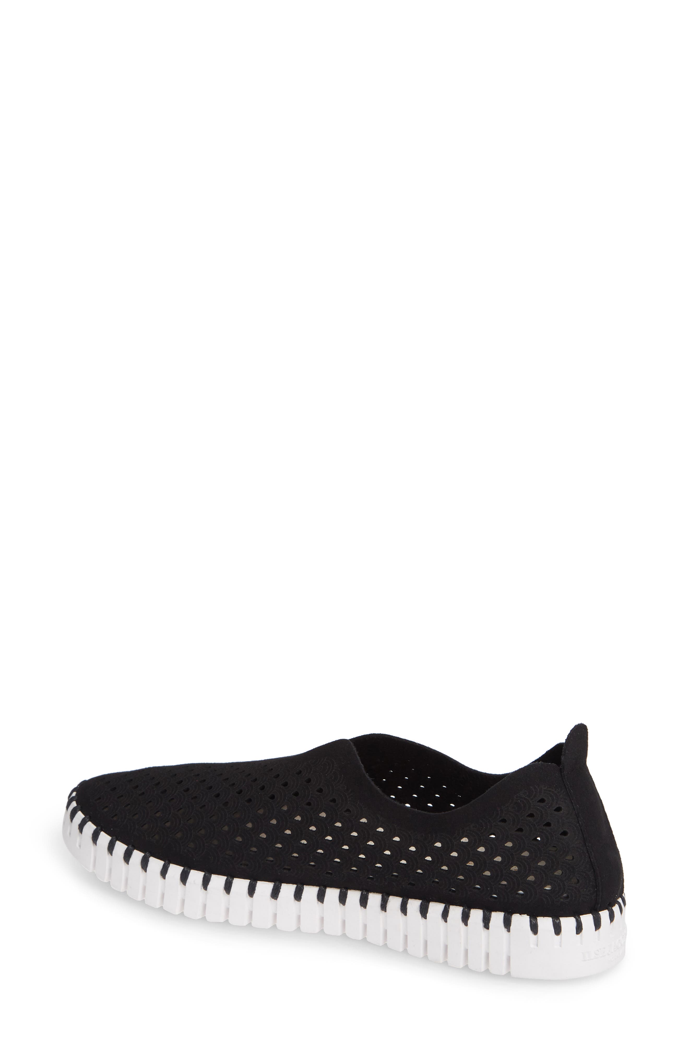 Ilse Jacobsen Tulip 139 Perforated Slip-On Sneaker, Alternate, color, Black