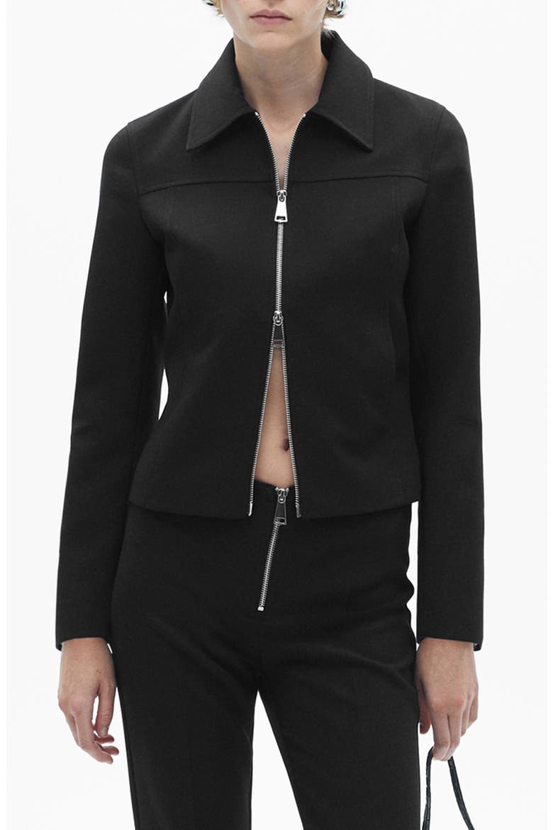 Two-Way Zip Jacket, Main, color, BLACK