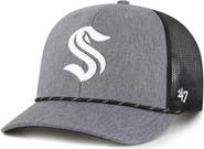 '47 Men's '47 Gray Seattle Kraken Carbon Rope Trucker Adjustable Hat