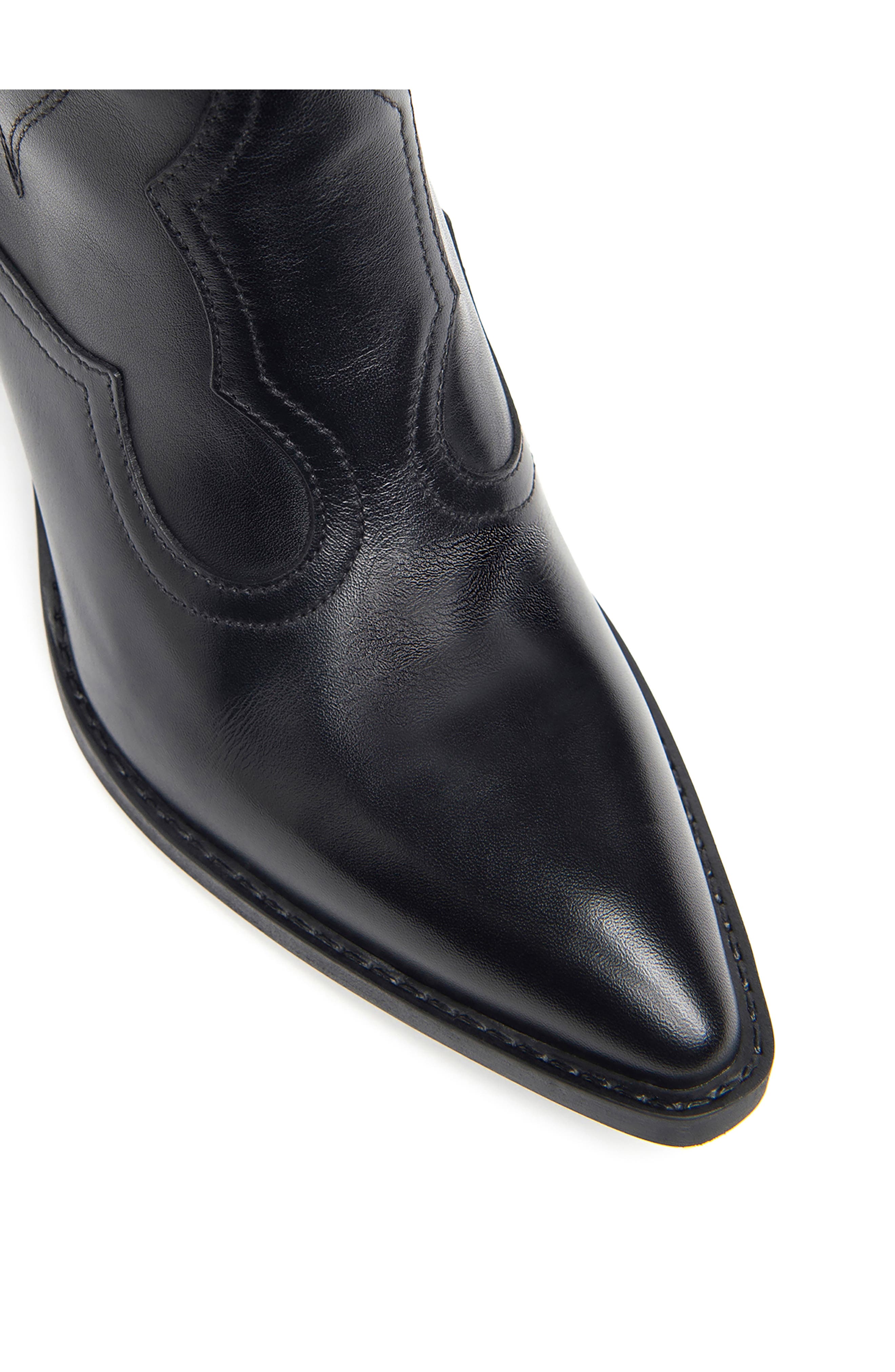 NeroGiardini Texan Pointed Toe Western Boot, Alternate, color, Black