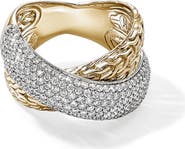 John Hardy Artisan Series 18k Gold Diamond Ring