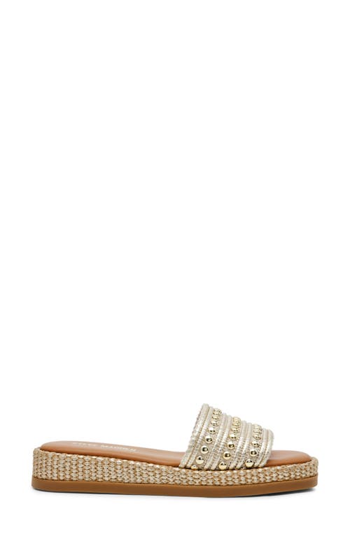 Shop Steve Madden Boardwalk Slide Sandal In Natural Multi