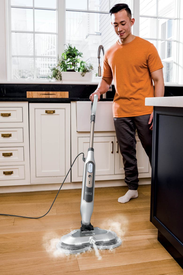 Steam and Scrub Steam Blaster Mop, Alternate, color, Rotator White with Beats Brass