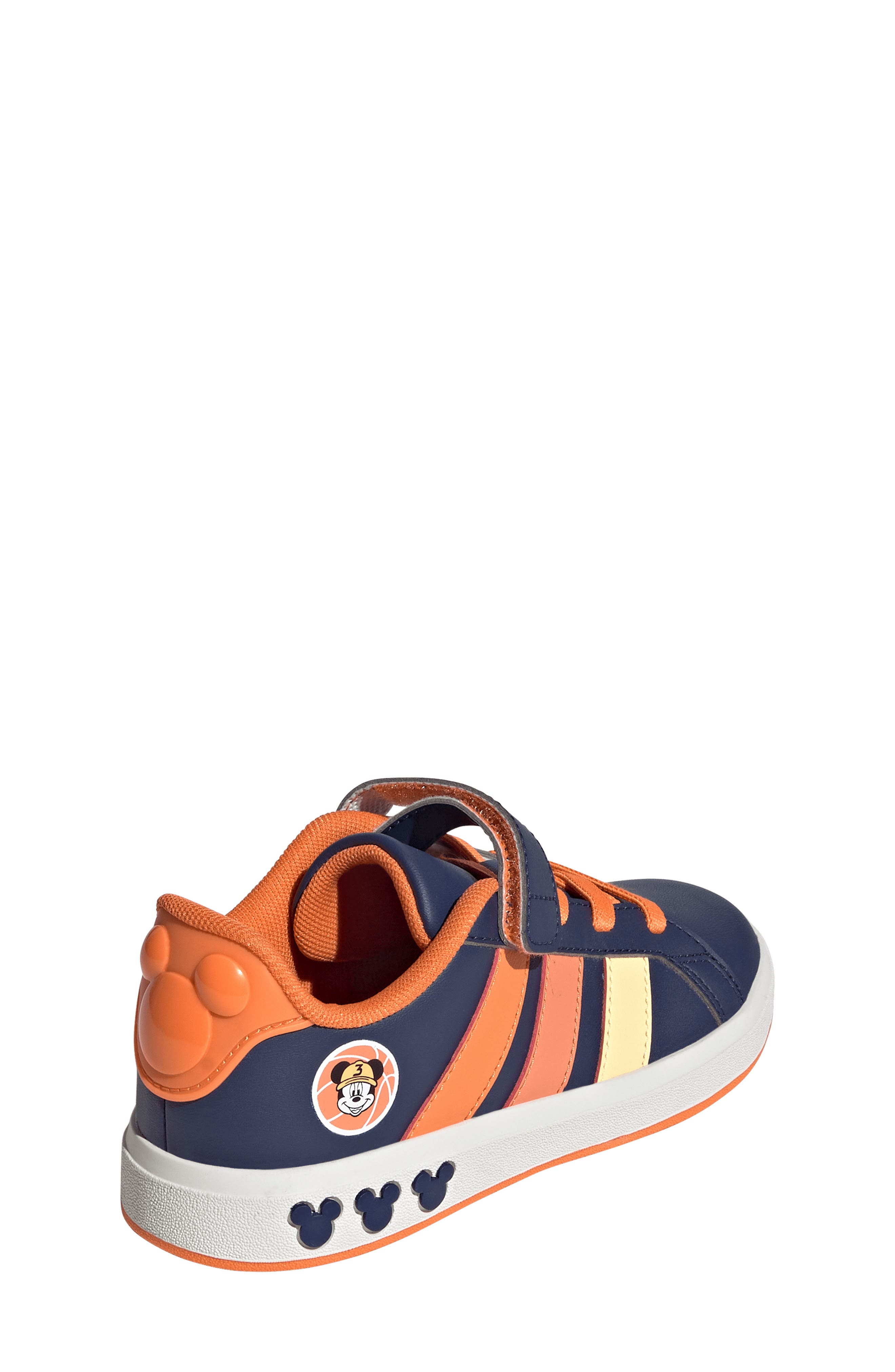 adidas x Marvel Kids' Grand Court Sneaker, Alternate, color, Dark Blue/ Tangerine/ Orange