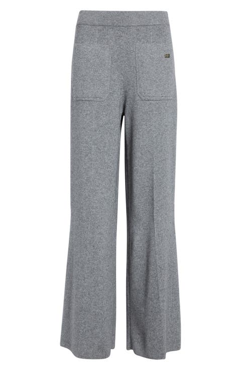 Alina Knit Wool & Cashmere Wide Leg Pants