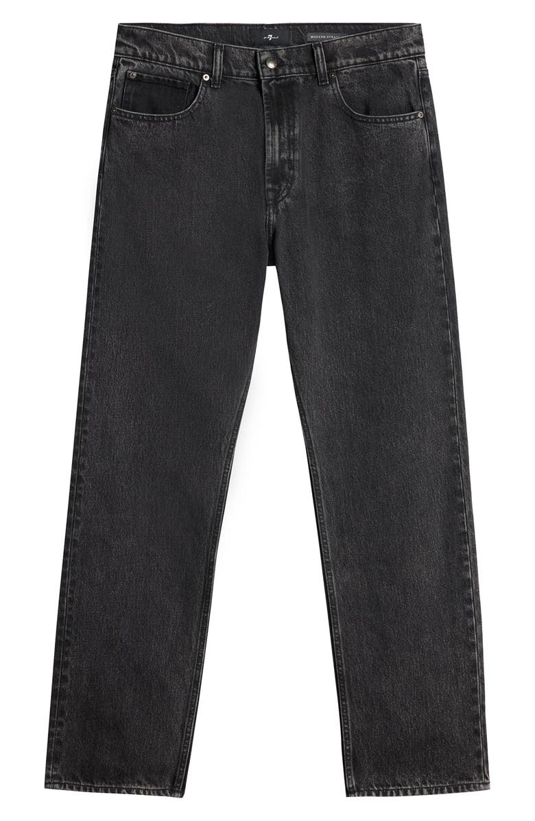 7 For All Mankind Modern Straight Leg Jeans, Alternate, color, Caviar