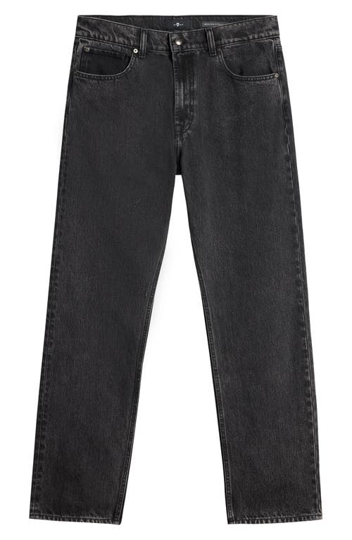 7 For All Mankind Modern Straight Leg Jeans In Black