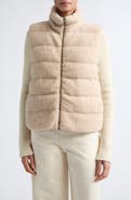 Herno Mixed Media Wool Rib & Curly Fleece Cardigan