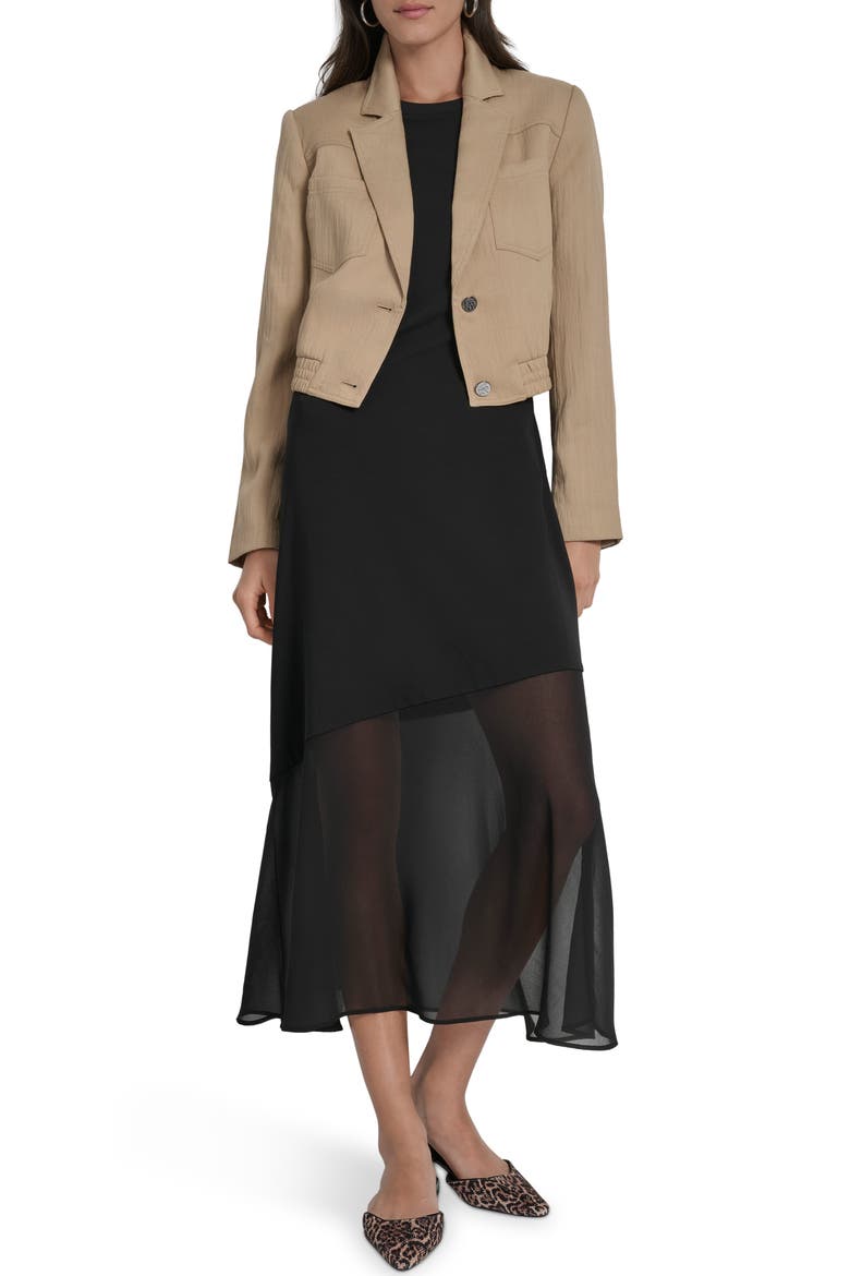Crop Blazer, Alternate, color, TRAVERTINE