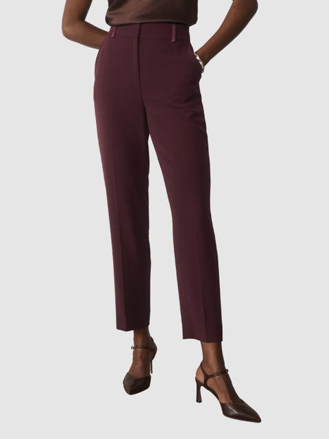 Clever Crepe Tavira Slim-Leg Trousers