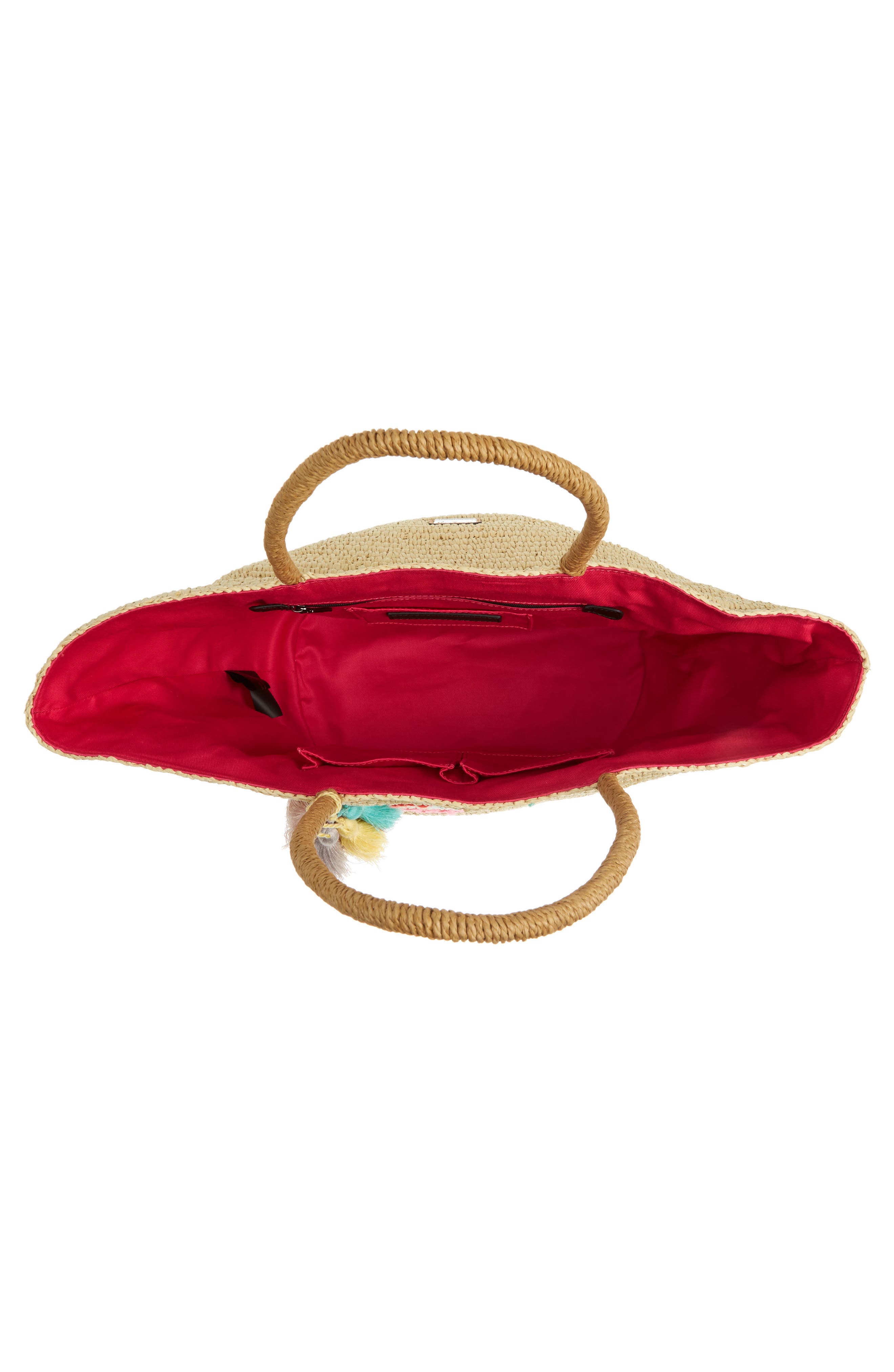 Straw Tote, Alternate, color, NATURAL