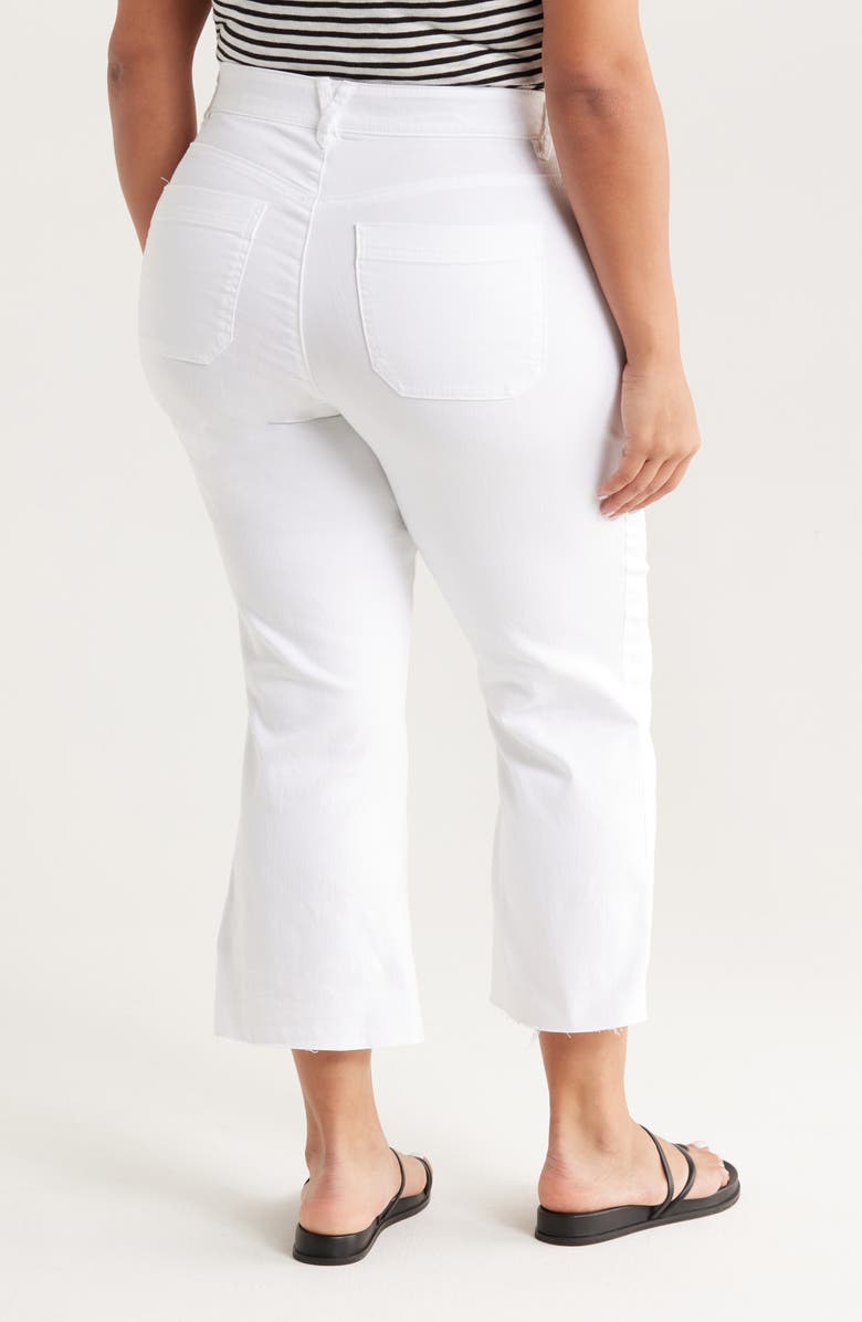 Democracy High Waist Crop Flare Leg Jeans, Alternate, color, White