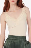 CAMI NYC Lani Lace Trim Rib Tank Top