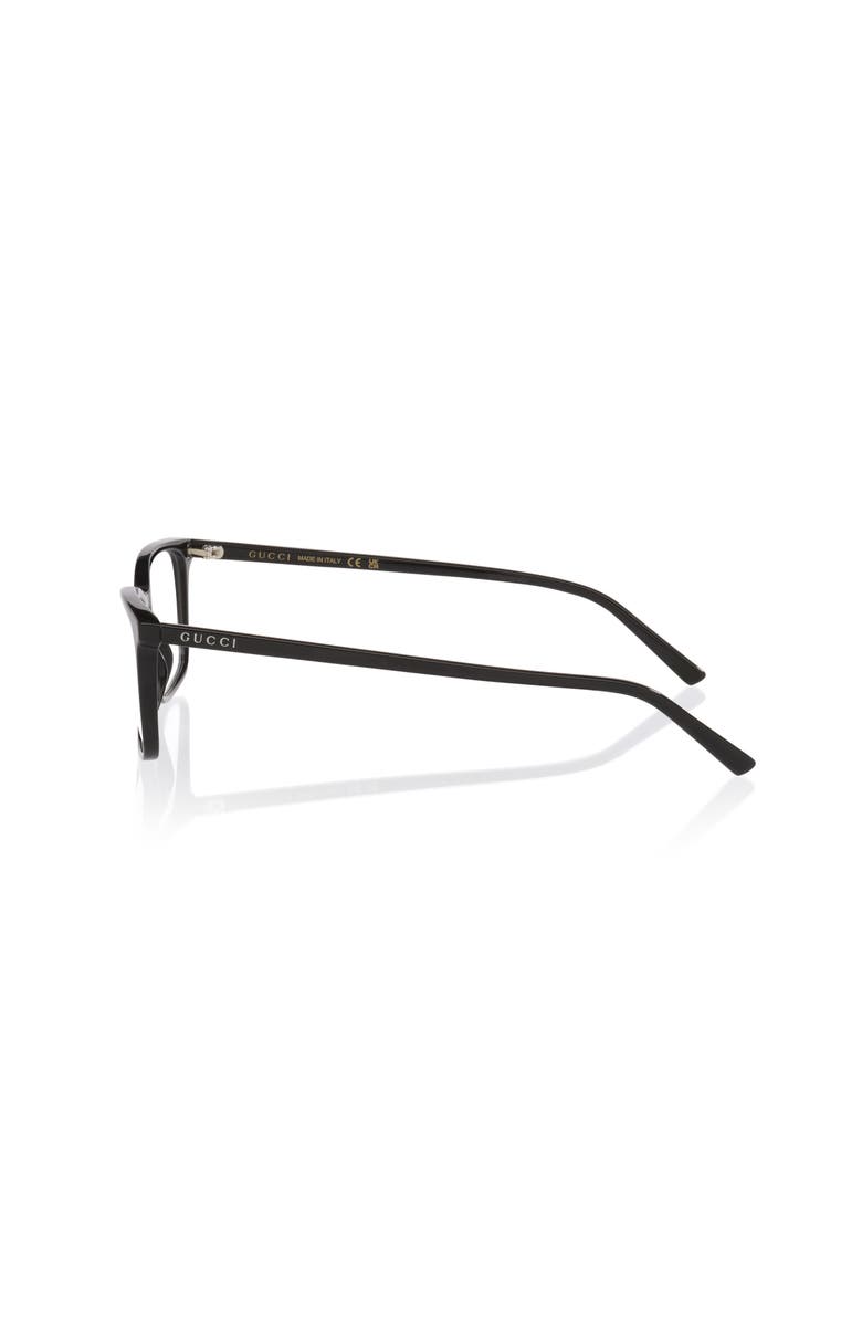 Gucci 57mm Rectangle optical glasses, Alternate, color, Black