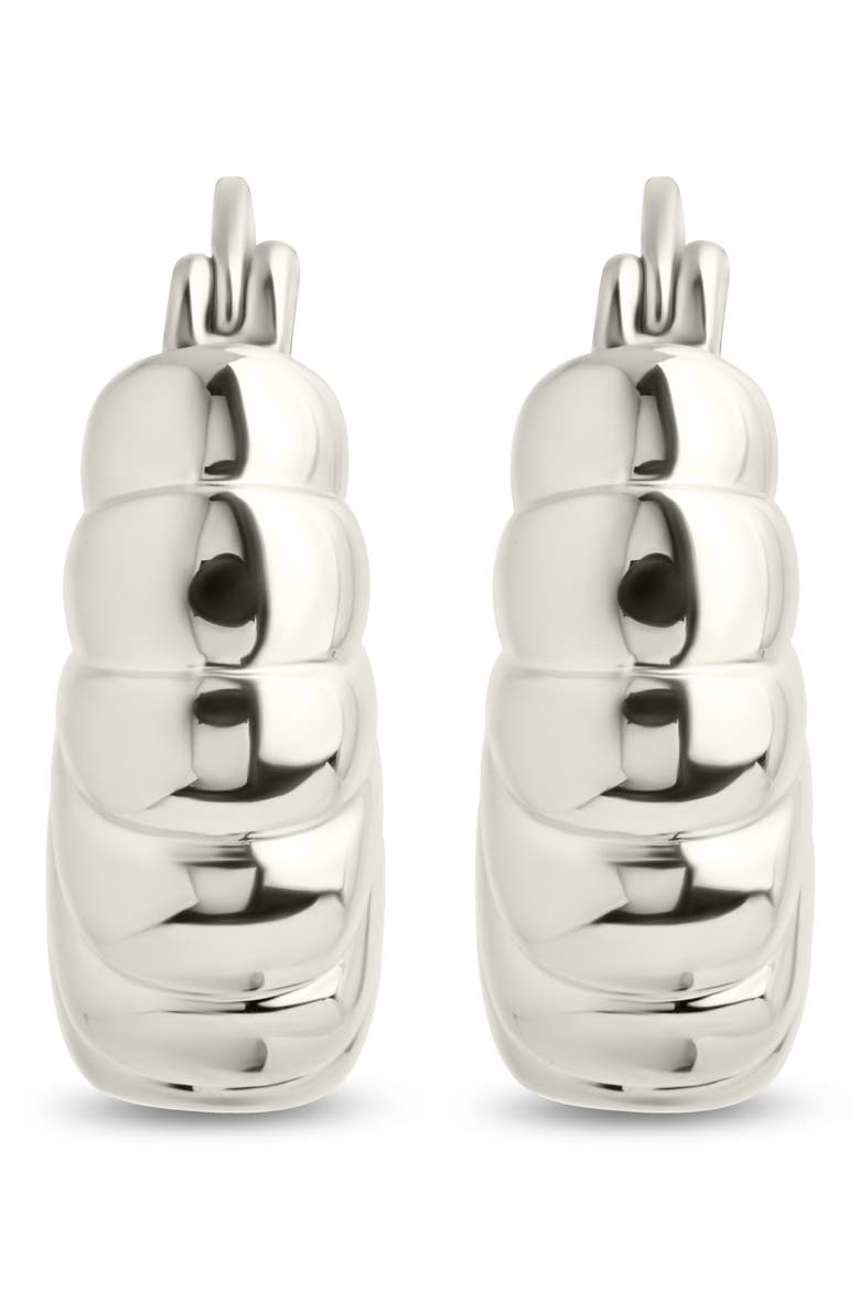 Lysandra Bubble Hoop Earrings, Alternate, color, SILVER