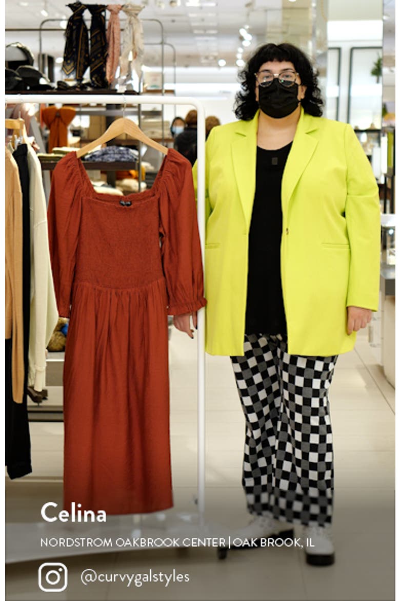 Fearless Smocked Long Sleeve Midi Dress video
