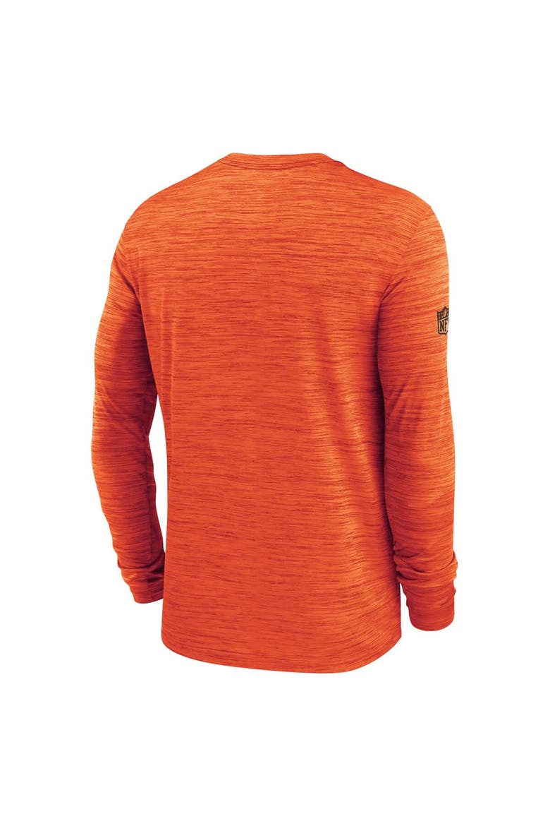 Men's Nike Orange Cleveland Browns Sideline Velocity Performance Long Sleeve T-Shirt, Alternate, color, Orange