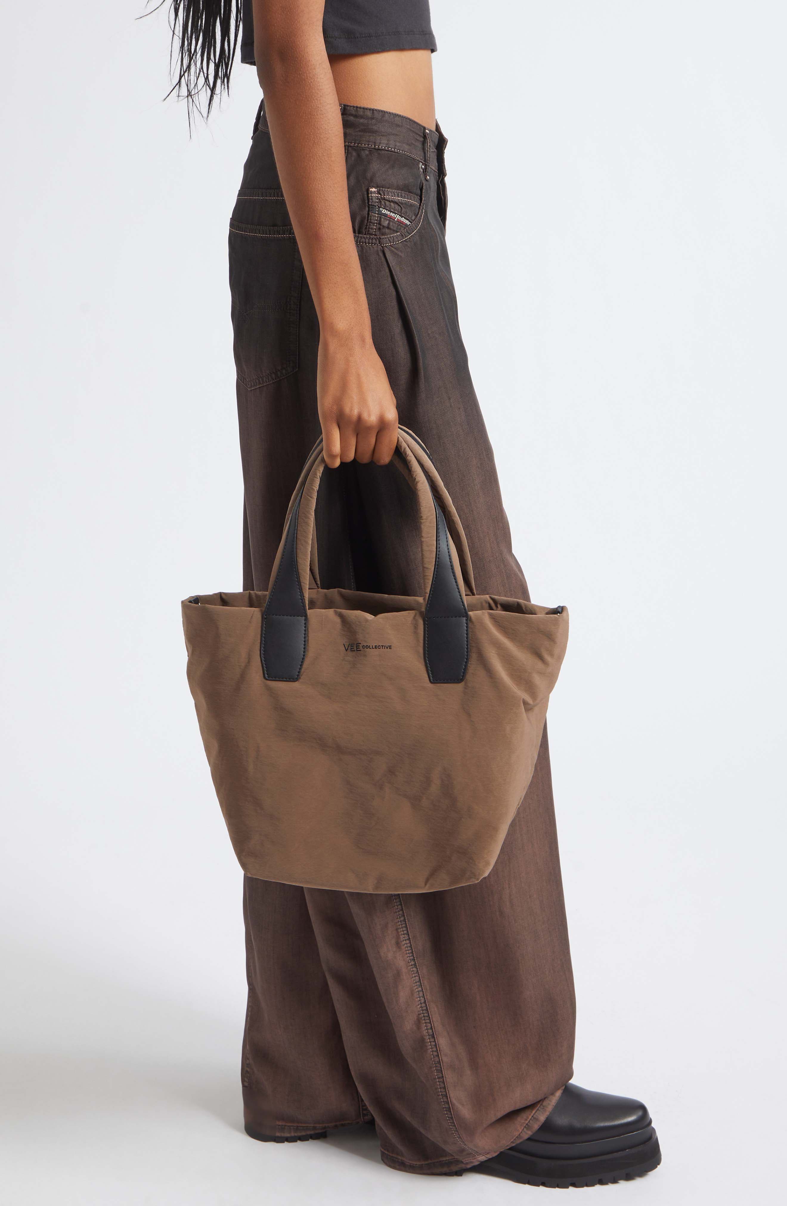 Small Essence Canvas Tote, Alternate, color, MINK TRENCH BROWN