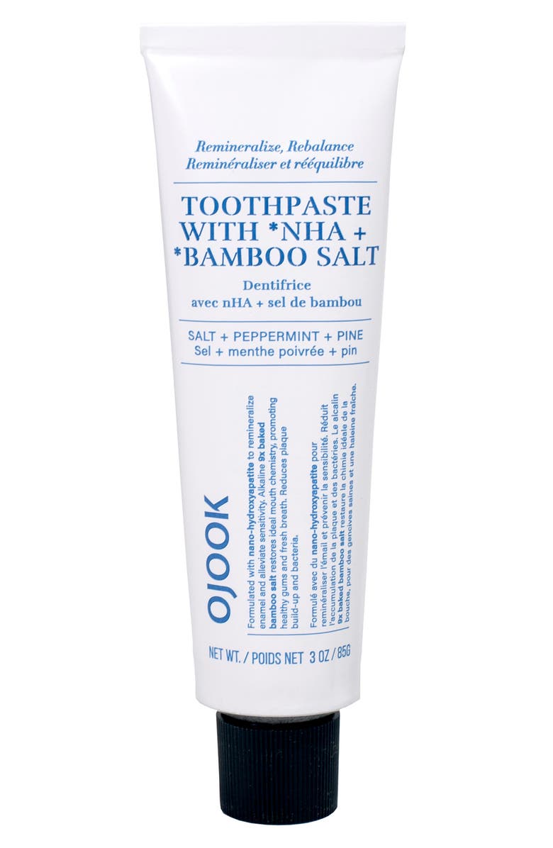 OJOOK Toothpaste with nHA + Bamboo Salt, Main, color, 