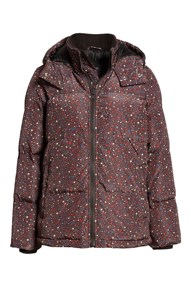 Starry Night Quilted Puffer Parka, Alternate, color, DARK MEDITERRANEAN