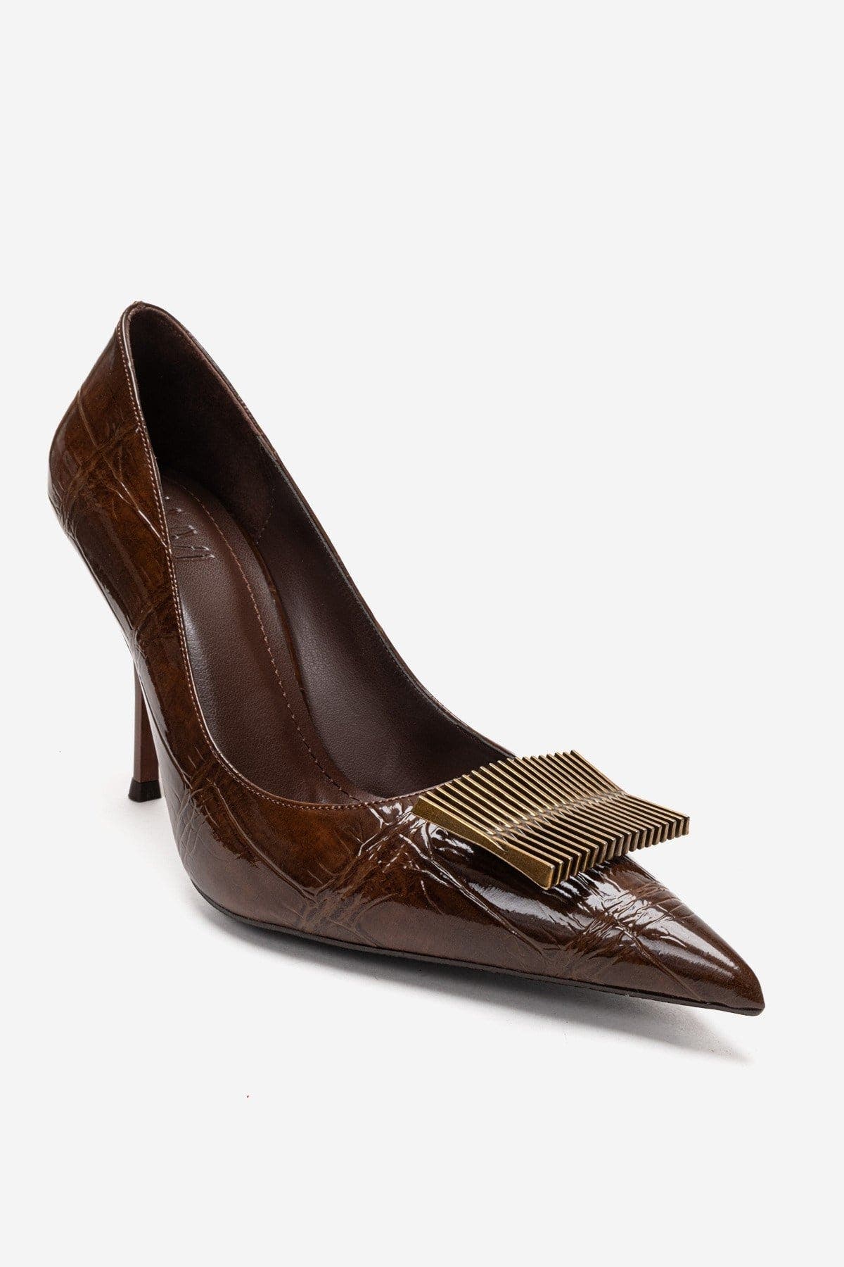Dexen Stiletto Pump, Alternate, color, Brown Print